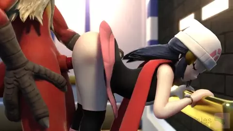 Heroines of Pokemon Fucked for Blaziken in Elevator [Barbonicles]