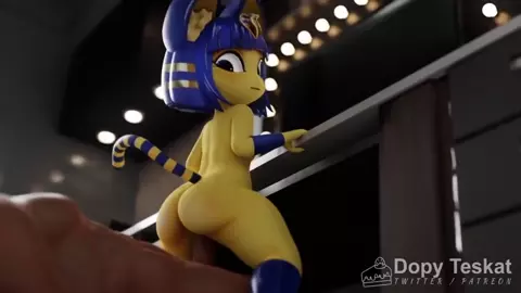 Ankha Riding a Fan - Dopy Teskat