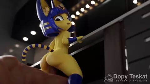 Ankha Riding a Fan - Dopy Teskat