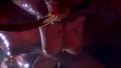 Jill Valentine In A Tentacle Wall Trap