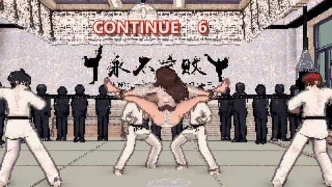 Karate challenge game, defeat and coin renewal picture…