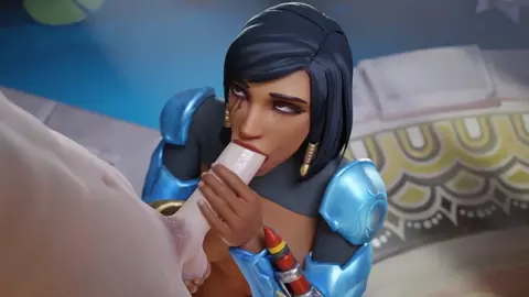 Pharah Blowjob [White][Aphy3d][4K]