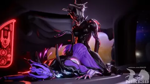 Two Valkyr Warframes vibing (tail version)