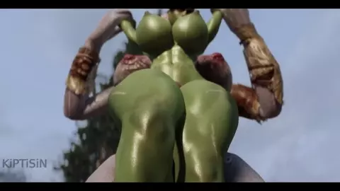 Muscular Curvy Whore Orc And Futanari Giant's Huge Cock