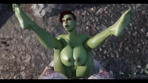 Muscular Curvy Whore Orc And Futanari Giant's Huge Cock