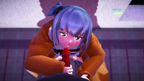 Kasumi-chan In Plain Clothes Gives A Back Alley Blowjob