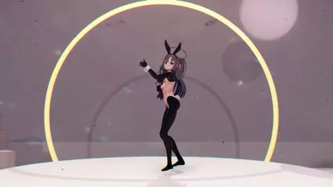 Yuuka Blue Archive Hentai Undress Dance Teddy Bear Playboy Girl MMD 3D Brown Hair