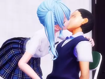 Suisei showed me sakamata sex and gave me a handjob