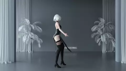 [77TRendering] Sexy 2B Dance 3