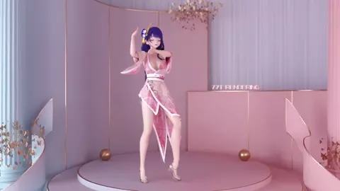 [77TRendering] Sexy Raiden Ei nude Dance 5