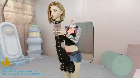 [Boldfinger42] Dragonball Z Android 18 as her own Horse Cock (music version)