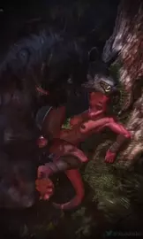 Werewolf caught Anshi in the middle of the night. [Sladdoska]