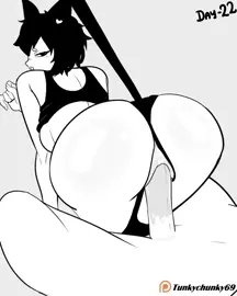 Cat girl (Someone's OC) - Day 22 (Tunkychunky69)