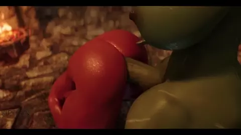 Futanari Orc Fucks This Juicy Curvy Girl Kitty Whore