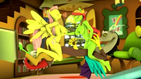 [Gorilka] Discord have fun with Fluttershy and Tree Hugger