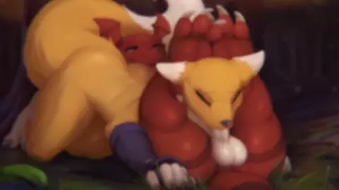 [Mini PMV] Move - Renamon Blowjobs Guilmon