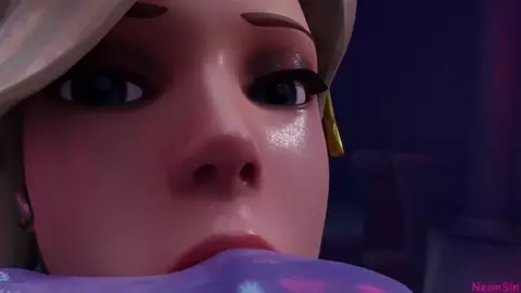 Overwatch Threesome With Widow Pharah And Mercy [NeonSin][4K]