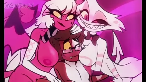 Angel Dust and Verosika Mayday fuck a stranger in the club - Jaguatiric4