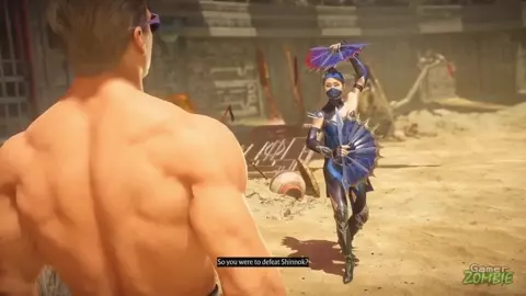 Kitana's bet with Johnny Cage