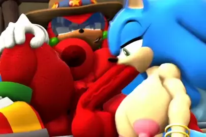 Futa Knuckles fucking futa Sonic