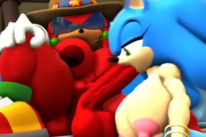 Futa Knuckles fucking futa Sonic