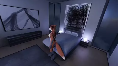 Fox girl's little bedtime snack.