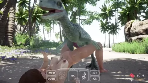 Beast In The Sun - Ep.1 - Raptor Lara OnBack Scene 01