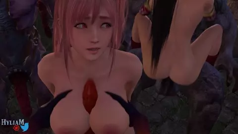 DOA girls monster orgy