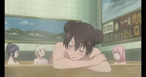 [4K]NARUTO Everyone takes a bath (Shaved Ver.)