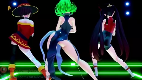 【R-18 MMD】Gigi D'Agostino - Bla Bla Bla - Tatsumaki, Megumin & Hu Tao