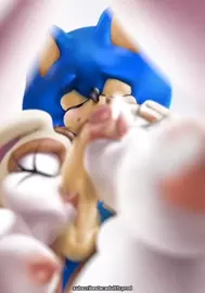 Cream and Vanilla sucking Sonic's Dick