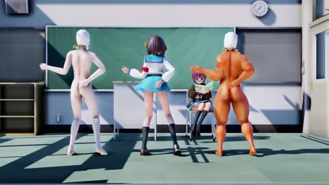 Haruhi Suzumiya dancing and sex in classroom [涼宮ハルヒのlamb]