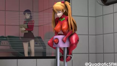 Asuka trying out new experimental pilot training procedures