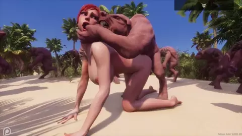 Serena Gangbanged by a Pack of Pigmen