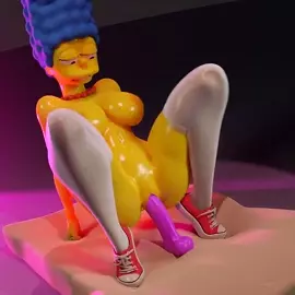 [BeetleBag] 3D Marge Simpson riding a dildo