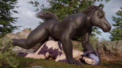 [4K] Au Ra Fucked By Horseguy [Rekin3D]