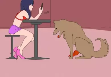 A bored girls curiosity - Dog [Upscaled + Sound added] [254]