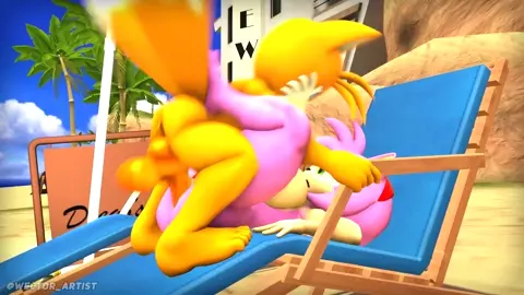 Tails and Amy have sex on the beach - [Wector]