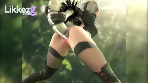 2B's anal gaping