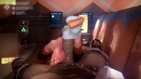 Tracer's Post-Battle Feet Treat