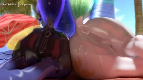 Pony butts(feral warning)