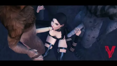 Sims 4 - Vampire Semira gangbanged by half lycans (Kristina Rose)