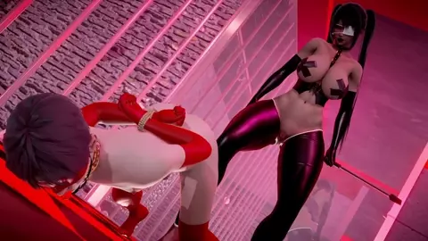 Cute boy gets pegged by one-eyed mistress.