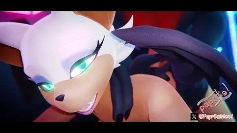 Rouge gets fucked by mean black wolf