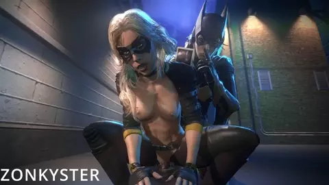 Black Canary and Batgirl "interrogate" a captured perp for intel.  [Zonkyster]
