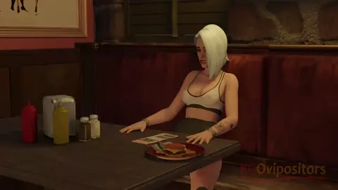 Ashe Pussyhugged In Restaurant