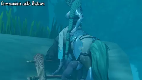 Futa centaur on night elf. (Cum inflation)