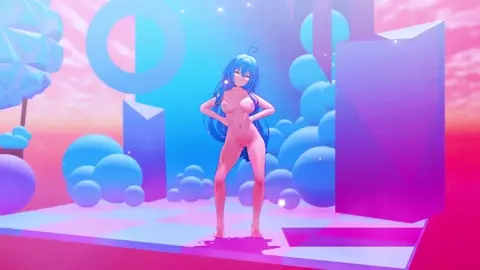 【MMD R18 HOLOLIVE/4K】 Yukihana Lamy (雪花ラミィ)  ~ 《Gigi D'Agostino》 ~《Bla Bla Bla》