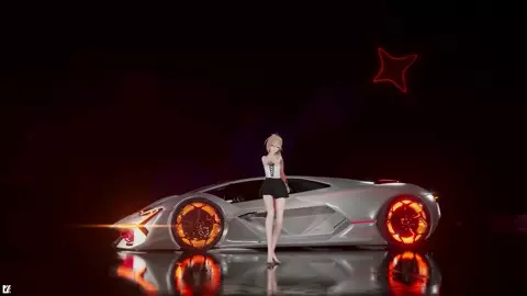 Hentai Mmd Dance Front Car 3D Undress Ponytail Longhair Purple Eyes