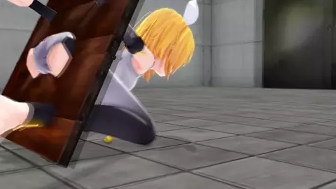 Captured girl is forced into a wooden wall contraption and tickled【くすぐり tickle 】